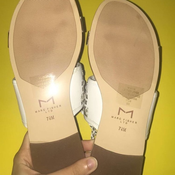 Marc Fisher Gold Tie Sandals - Picture 3 of 4